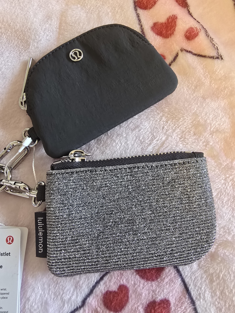 lululemon athletica Women's Black & Heathered Gray Key Pouch Duo